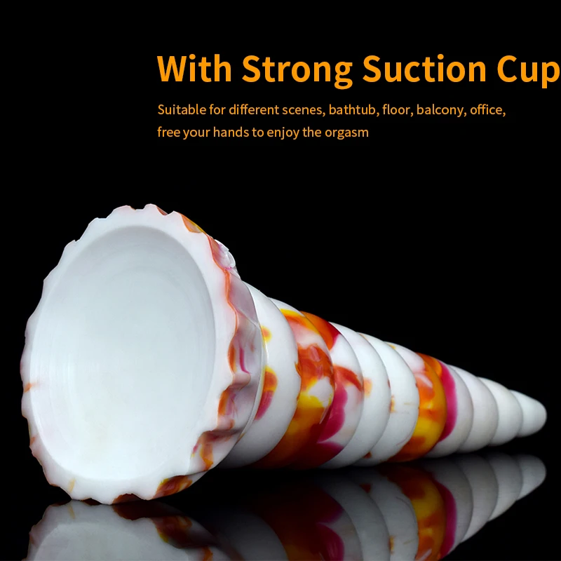 YOCY Large Anal Toy Silicone Soft Butt Plug Expander Stimulator Prostate Sex Toy For Men Unicorn Spiral Fantasy Animal Dildo