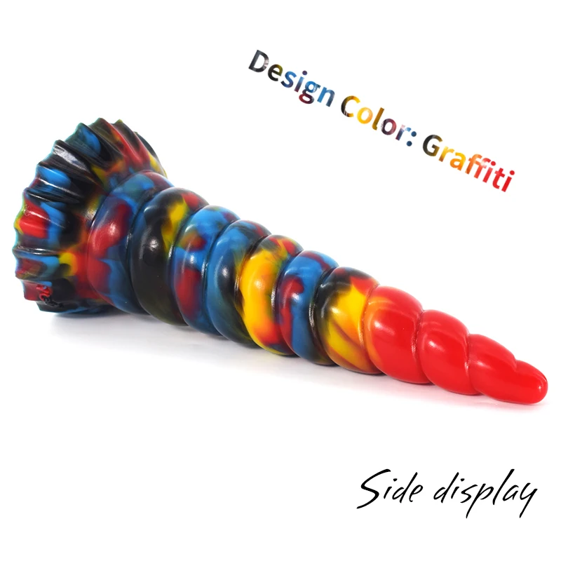 YOCY Large Anal Toy Silicone Soft Butt Plug Expander Stimulator Prostate Sex Toy For Men Unicorn Spiral Fantasy Animal Dildo