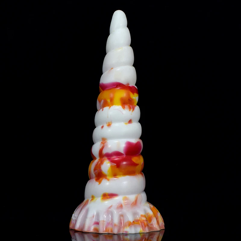 YOCY Large Anal Toy Silicone Soft Butt Plug Expander Stimulator Prostate Sex Toy For Men Unicorn Spiral Fantasy Animal Dildo
