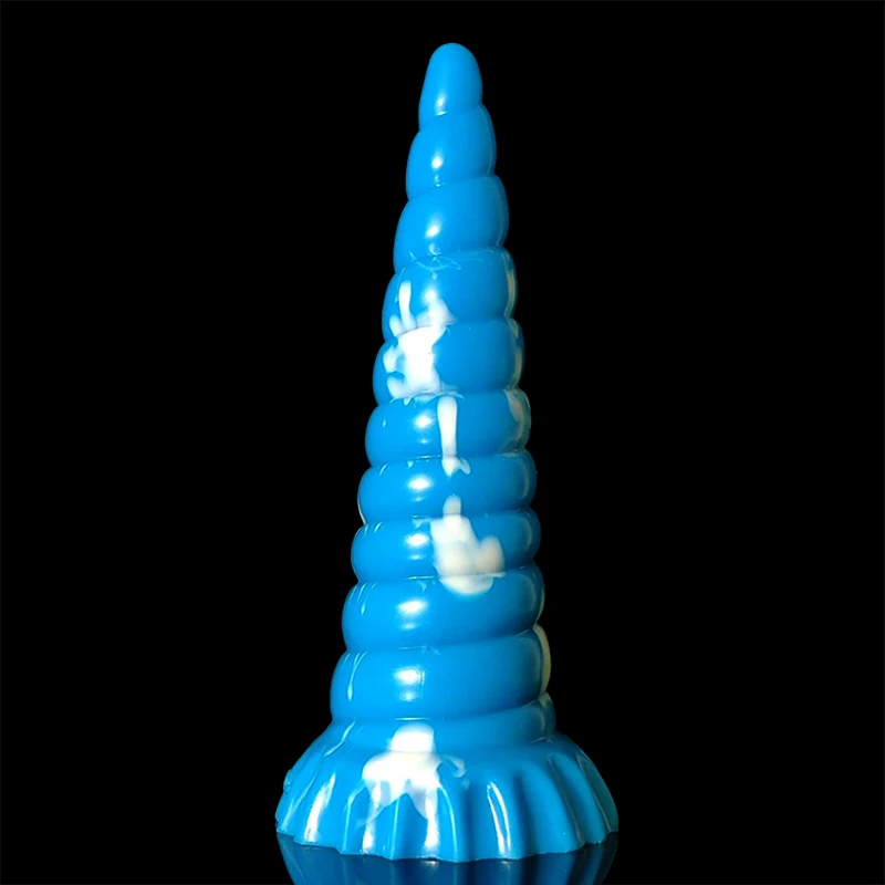 YOCY Large Anal Toy Silicone Soft Butt Plug Expander Stimulator Prostate Sex Toy For Men Unicorn Spiral Fantasy Animal Dildo