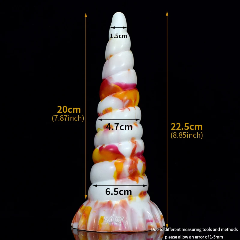 YOCY Large Anal Toy Silicone Soft Butt Plug Expander Stimulator Prostate Sex Toy For Men Unicorn Spiral Fantasy Animal Dildo