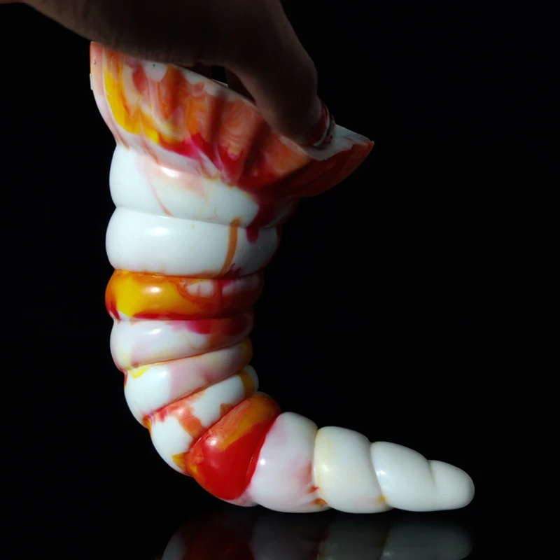 YOCY Large Anal Toy Silicone Soft Butt Plug Expander Stimulator Prostate Sex Toy For Men Unicorn Spiral Fantasy Animal Dildo