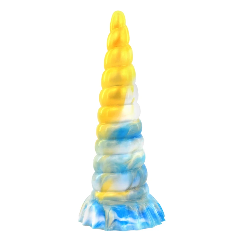 YOCY Large Anal Toy Silicone Soft Butt Plug Expander Stimulator Prostate Sex Toy For Men Unicorn Spiral Fantasy Animal Dildo