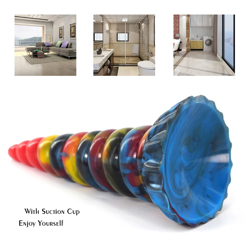 YOCY Large Anal Toy Silicone Soft Butt Plug Expander Stimulator Prostate Sex Toy For Men Unicorn Spiral Fantasy Animal Dildo