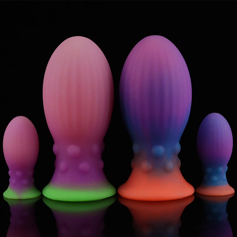 Colorful Dragon Egg Anal Plug Fantasy Butt Plug Prostate Massager Anal Dilator Stimulator Silicone Dildo Sex Toys For Men Women