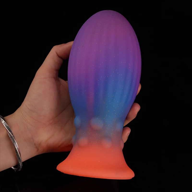 Colorful Dragon Egg Anal Plug Fantasy Butt Plug Prostate Massager Anal Dilator Stimulator Silicone Dildo Sex Toys For Men Women