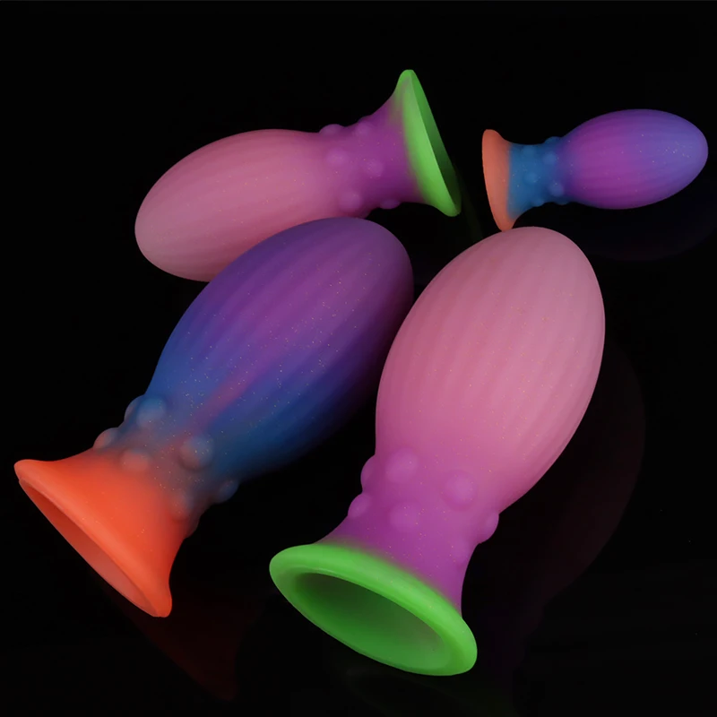Colorful Dragon Egg Anal Plug Fantasy Butt Plug Prostate Massager Anal Dilator Stimulator Silicone Dildo Sex Toys For Men Women