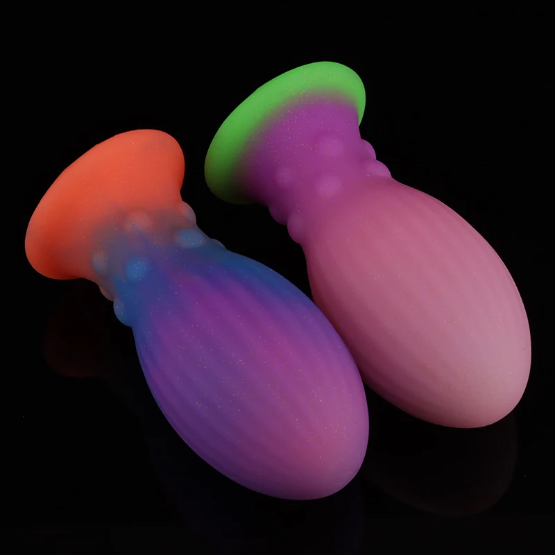 Colorful Dragon Egg Anal Plug Fantasy Butt Plug Prostate Massager Anal Dilator Stimulator Silicone Dildo Sex Toys For Men Women