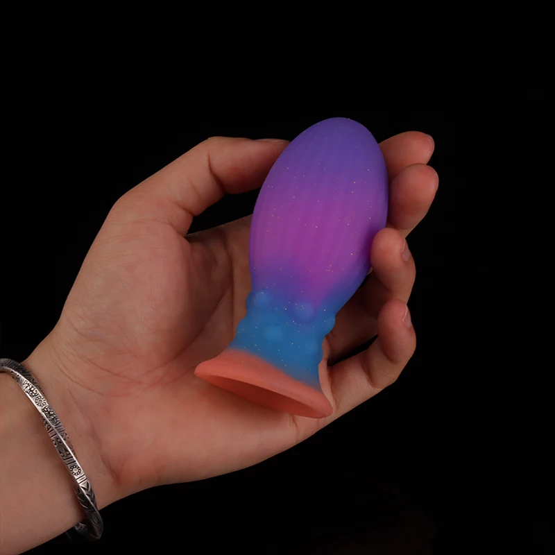 Colorful Dragon Egg Anal Plug Fantasy Butt Plug Prostate Massager Anal Dilator Stimulator Silicone Dildo Sex Toys For Men Women