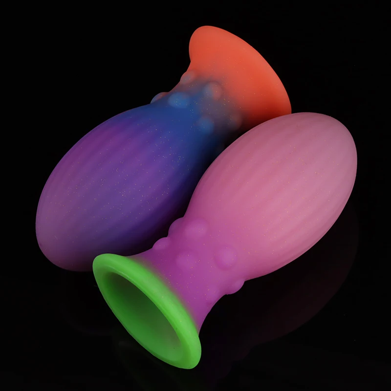 Colorful Dragon Egg Anal Plug Fantasy Butt Plug Prostate Massager Anal Dilator Stimulator Silicone Dildo Sex Toys For Men Women