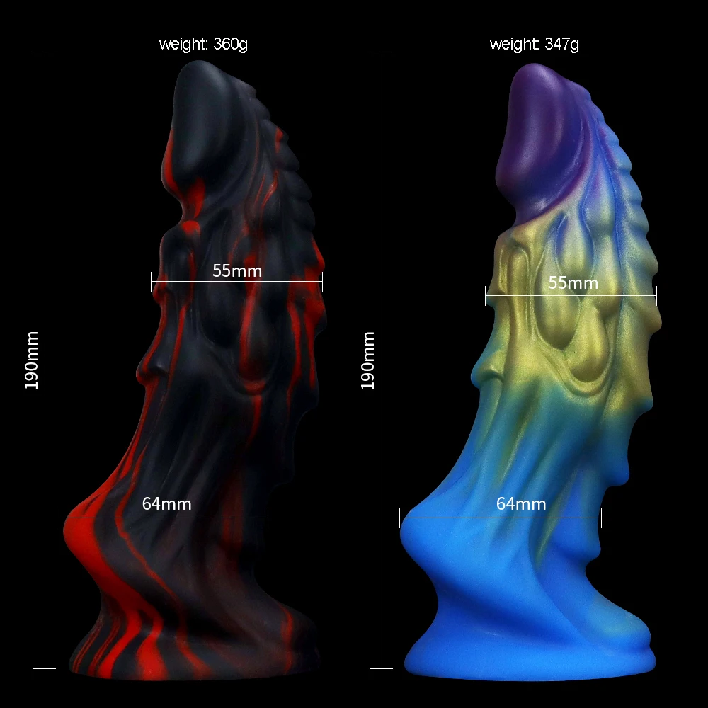 Monster Dildo Animal Phallus Alien Fantasy Dildo Anal Toys PVC/Silicone Cock Not Transparent Penis Vaginal God Without Vibration