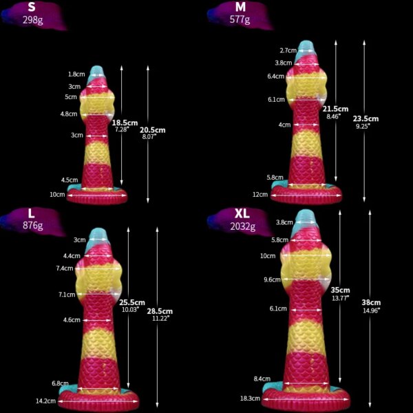 Realistic Cobra Snake Monster Dildo Giant Fantasy Butt Plug Soft Silicone Anal Fetish Sex Toy For Men With Suction Cup