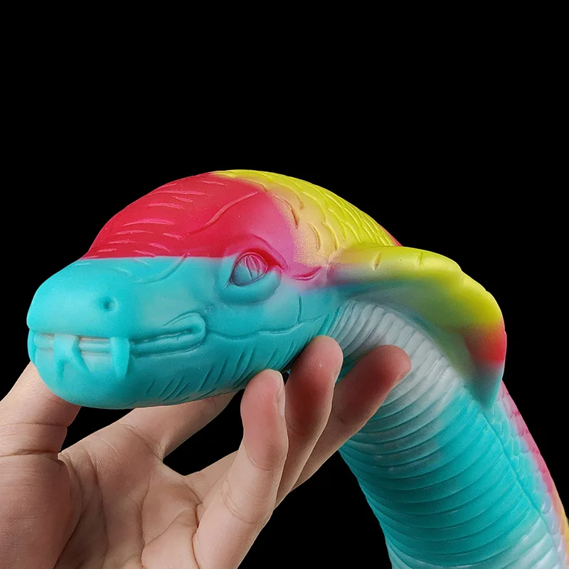 YOCY Realistic Cobra Snake Monster Dildo Giant Fantasy Butt Plug Soft Silicone Anal Fetish Sex Toy For Men With Suction Cup