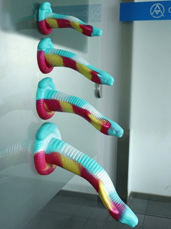 Realistic Cobra Snake Monster Dildo Giant Fantasy Butt Plug Soft Silicone Anal Fetish Sex Toy For Men With Suction Cup