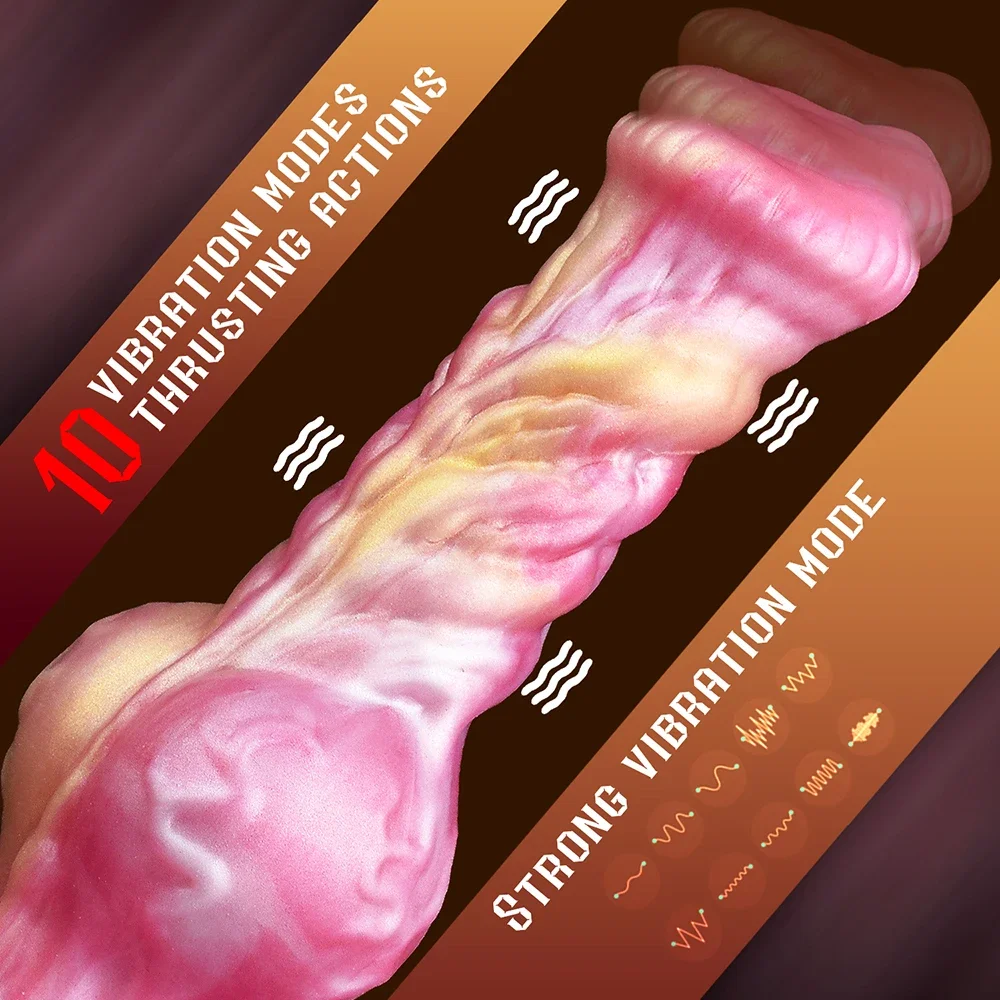 FAAK Wireless control Telescoping Vibrator Silicone Fantasy Big Knot Dog Dildo With Suction Cup Female Masturbator Anal Massage