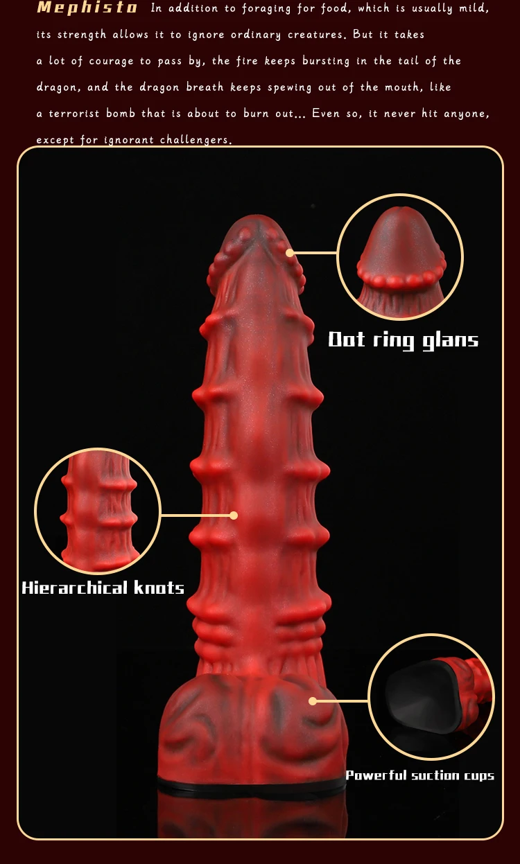 Nothosaur MEPHISTO Animal Dog Knot Big Dildo Horse Penis Bumpy Stimulate Fantasy Sex Toys For Women Prostate Massage Anal Plug