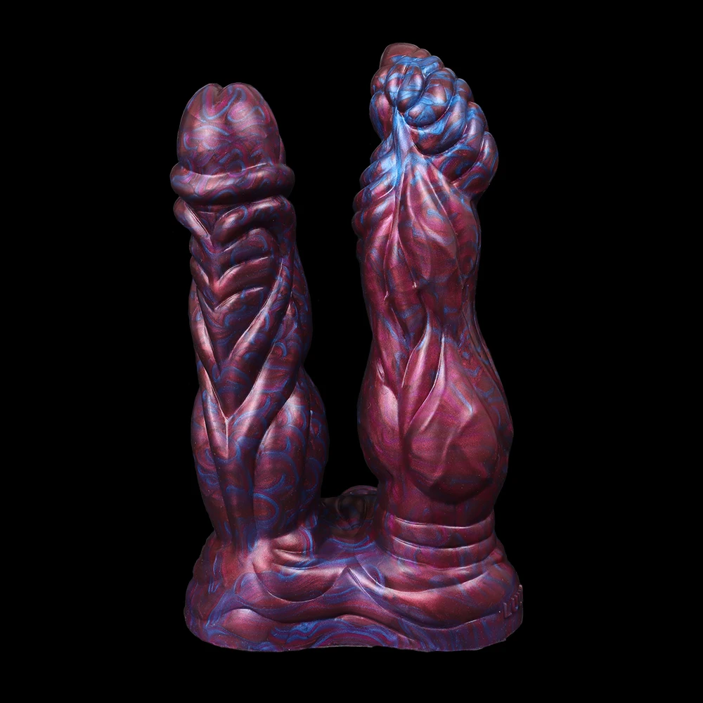 FAAK Large Double Dildo Fantasy Animal Penis Silicone Multi Color Huge Anal Plug Sex Toys For Lesbian Female Masturbator FAAK Large Double Dildo Fantasy Animal Penis Silicone Multi Color Huge Anal Plug Sex Toys For Lesbian Female Masturbator