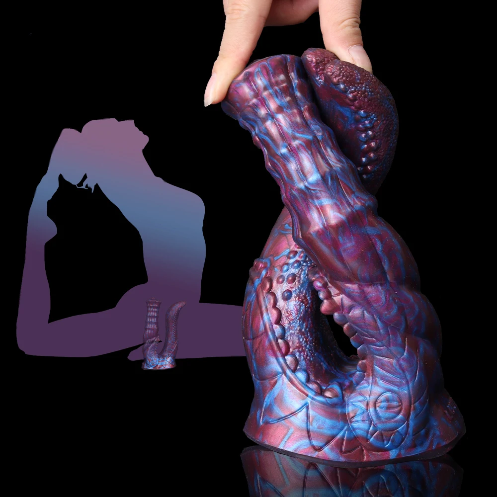 FAAK Large Double Dildo Fantasy Animal Penis Silicone Multi Color Huge Anal Plug Sex Toys For Lesbian Female Masturbator FAAK Large Double Dildo Fantasy Animal Penis Silicone Multi Color Huge Anal Plug Sex Toys For Lesbian Female Masturbator