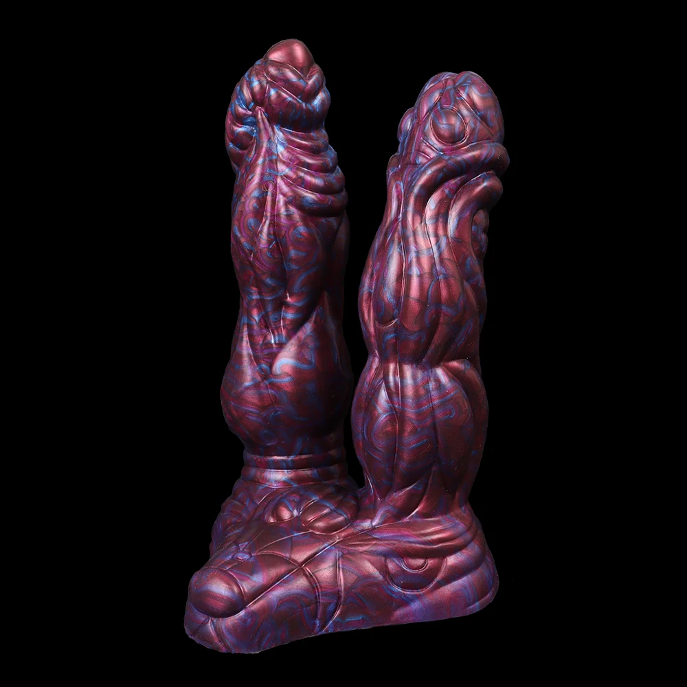 FAAK Large Double Dildo Fantasy Animal Penis Silicone Multi Color Huge Anal Plug Sex Toys For Lesbian Female Masturbator FAAK Large Double Dildo Fantasy Animal Penis Silicone Multi Color Huge Anal Plug Sex Toys For Lesbian Female Masturbator