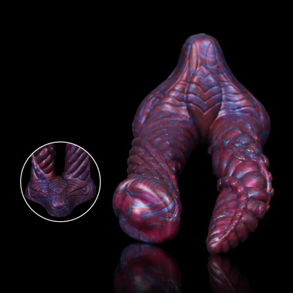 Large Double Dildo Fantasy Animal Penis Silicone Multi Color Huge Anal Plug Sex Toys For Lesbian Female Masturbator