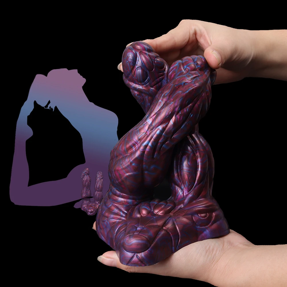 FAAK Large Double Dildo Fantasy Animal Penis Silicone Multi Color Huge Anal Plug Sex Toys For Lesbian Female Masturbator FAAK Large Double Dildo Fantasy Animal Penis Silicone Multi Color Huge Anal Plug Sex Toys For Lesbian Female Masturbator