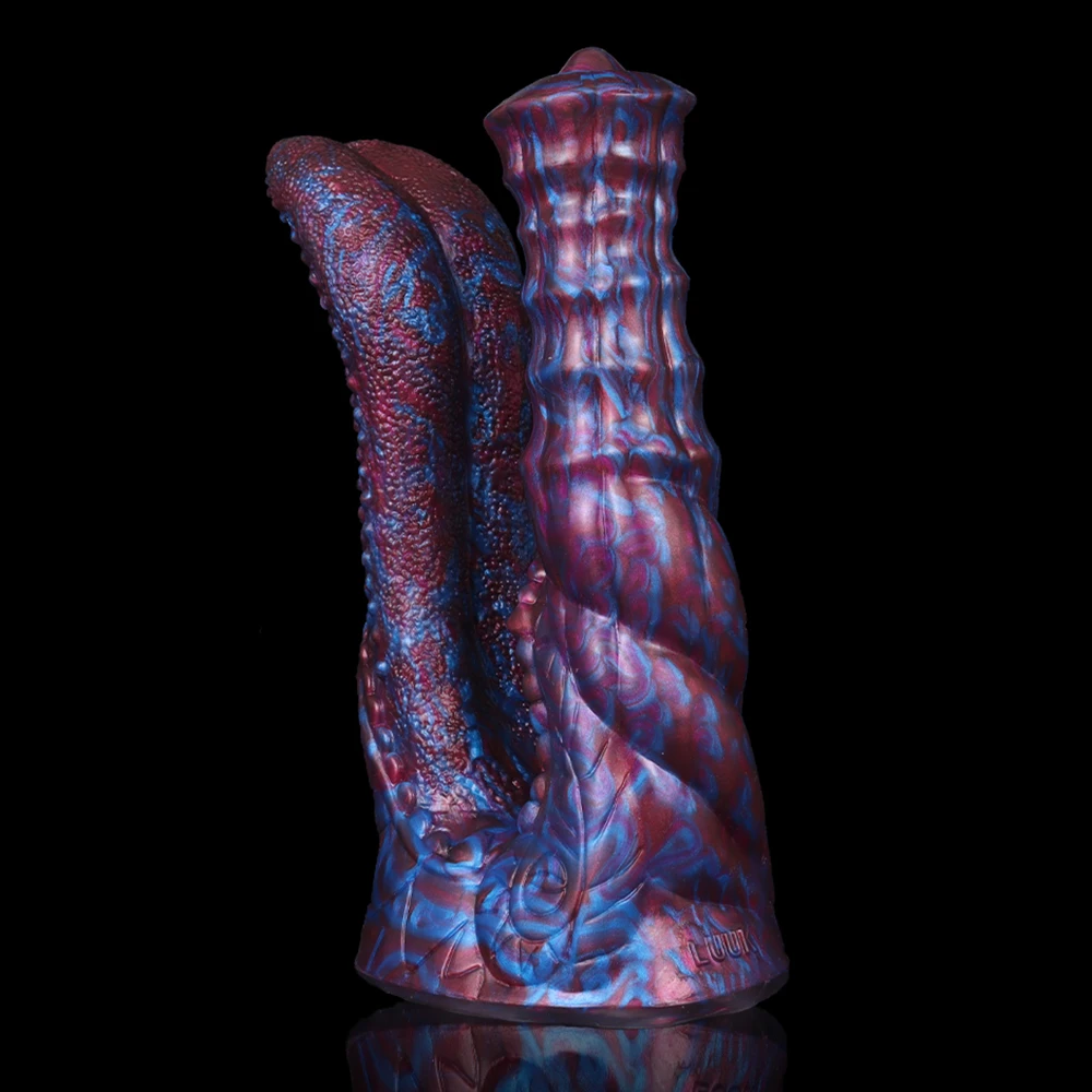 FAAK Large Double Dildo Fantasy Animal Penis Silicone Multi Color Huge Anal Plug Sex Toys For Lesbian Female Masturbator FAAK Large Double Dildo Fantasy Animal Penis Silicone Multi Color Huge Anal Plug Sex Toys For Lesbian Female Masturbator