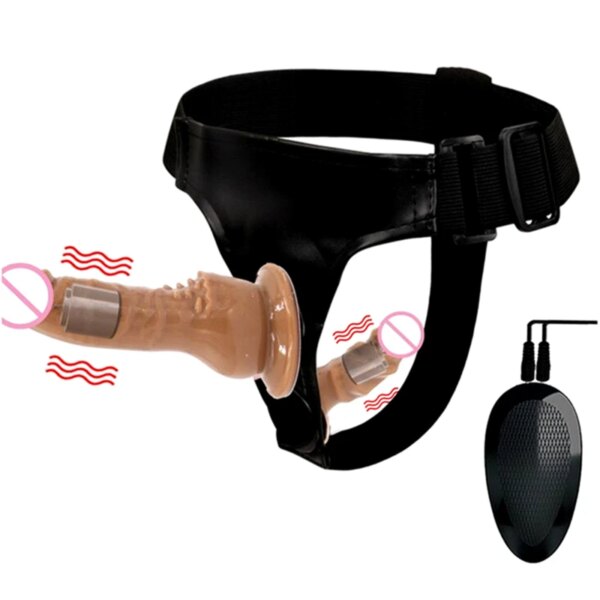 Double Penis Realistic Dildos Strapon Ultra Elastic Harness Belt Strap On Big Dildo Vibrator Adult Sex Toys For Woman Lesbian