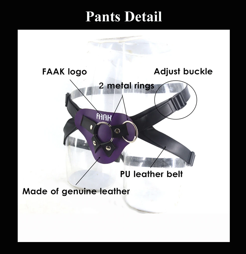 FAAK Leather Strap on Dildo penis Adjustable Bondage Harness Strap-ons Bottom Sex Toys For Women lesbian Sex Products sex shop FAAK Leather Strap on Dildo penis Adjustable Bondage Harness Strap-ons Bottom Sex Toys For Women lesbian Sex Products sex shop