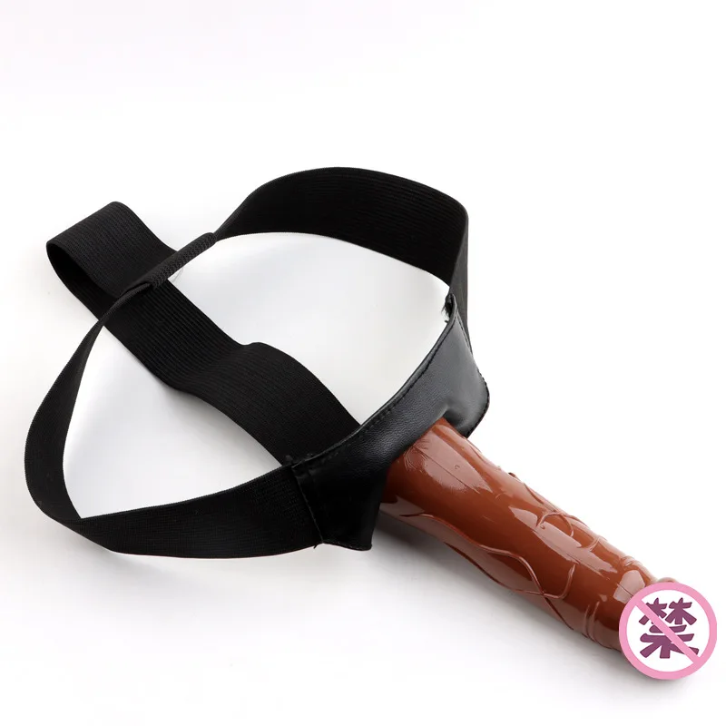Realistic Strap On Dildo Panties Wearable Hollow Penis Sleeve Strapon Dick Pants Leather Harness Belt Sex Toys For Woman Men Gay