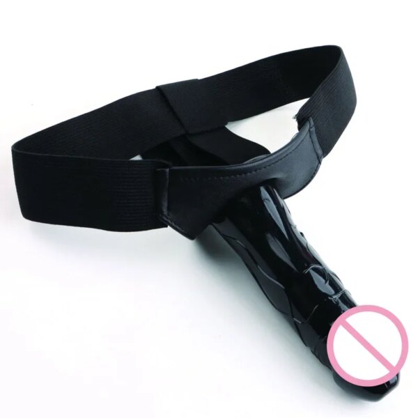 Realistic Strap On Dildo Panties Wearable Hollow Penis Sleeve Strapon Dick Pants Leather Harness Belt Sex Toys For Woman Men Gay