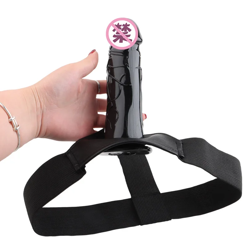 Realistic Strap On Dildo Panties Wearable Hollow Penis Sleeve Strapon Dick Pants Leather Harness Belt Sex Toys For Woman Men Gay
