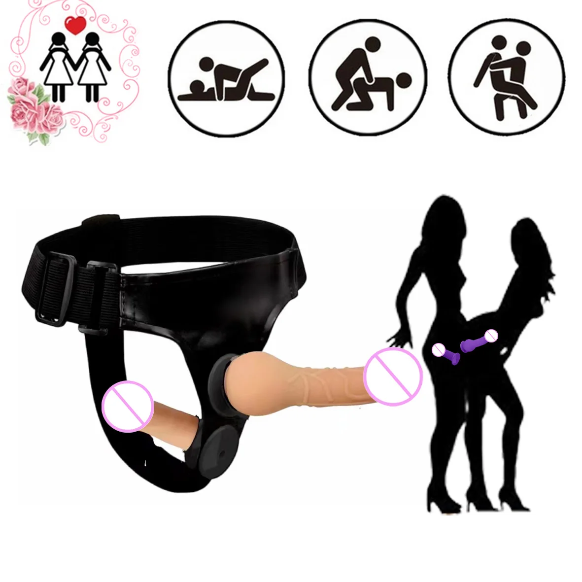 Couples Penis Anal Sex Games Transparent Penis Lesbian Ultra Elastic Harness Belt Strap On Dildo for Women Sex Toy