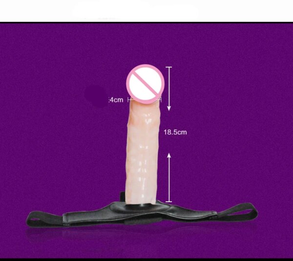 Strap-On Dildo Harnesses Pant Silicone ED Pre-Ejaculation Vagina Plug Hollow Masturbation Inscrutable Penis Sex toys for Lesbian