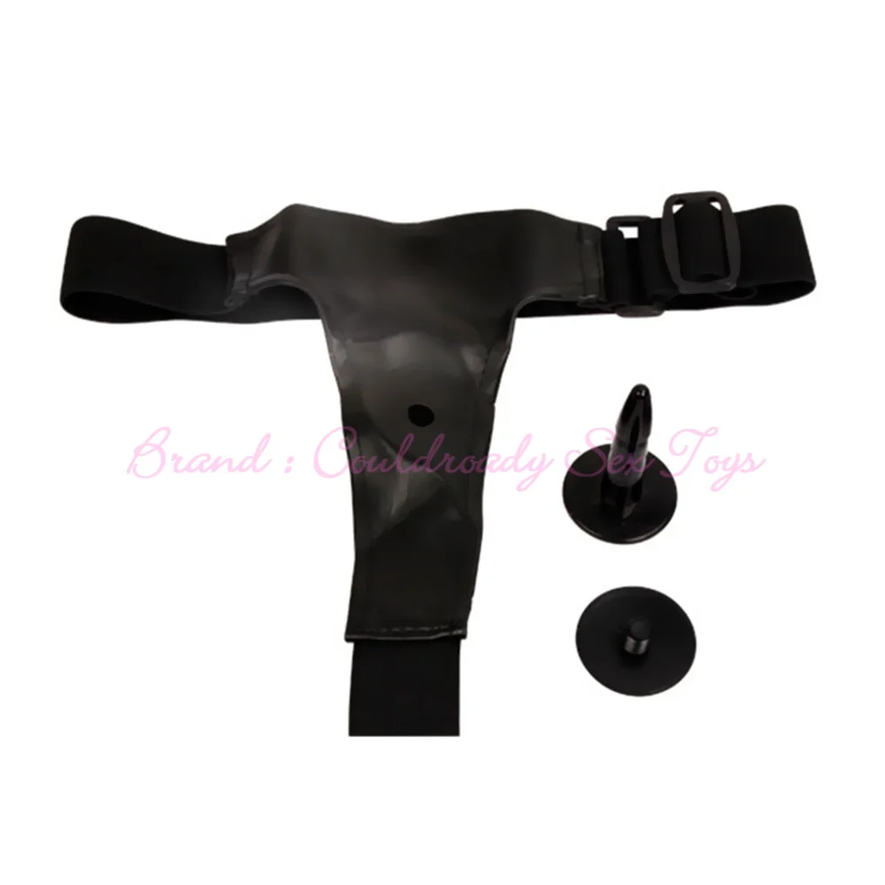 Strap On Realistic Dildo Head Double Hole Pants For Lesbian Couple Replacement Strapon Harness G-spot Anal Butt Plug