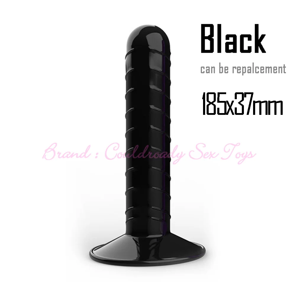 Strap On Realistic Dildo Head Double Hole Pants For Lesbian Couple Replacement Strapon Harness G-spot Anal Butt Plug