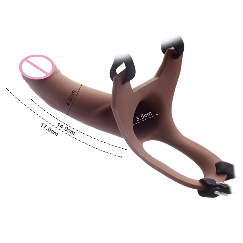 Hollow Silicone Dildo Strap-on Penis with Harness Gay Toy for Men Wearable Realistic Dildos Lesbian Toys Adults Erotic Products
