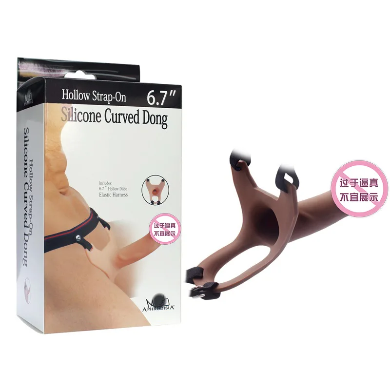 Hollow Silicone Dildo Strap-on Penis with Harness Gay Toy for Men Wearable Realistic Dildos Lesbian Toys Adults Erotic Products