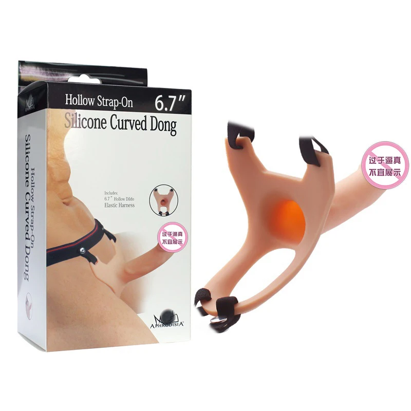 Hollow Silicone Dildo Strap-on Penis with Harness Gay Toy for Men Wearable Realistic Dildos Lesbian Toys Adults Erotic Products