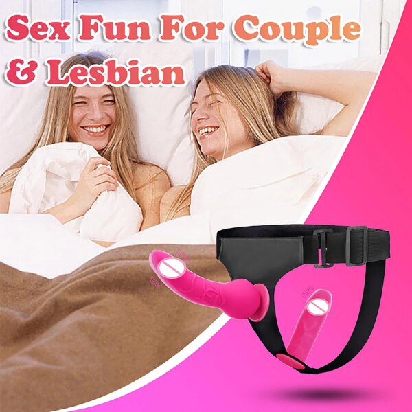 Strap On Dildo Female Wearable Double Penis Realistic Dildos Harness For Women Adults Anal Sex Games Sex Toys For Lesbian Orgasm