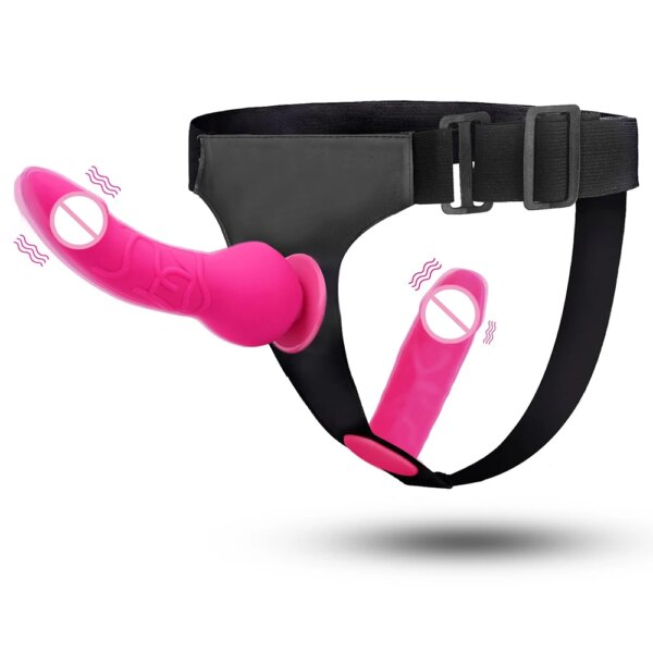 Strap On Dildo Female Wearable Double Penis Realistic Dildos Harness For Women Adults Anal Sex Games Sex Toys For Lesbian Orgasm