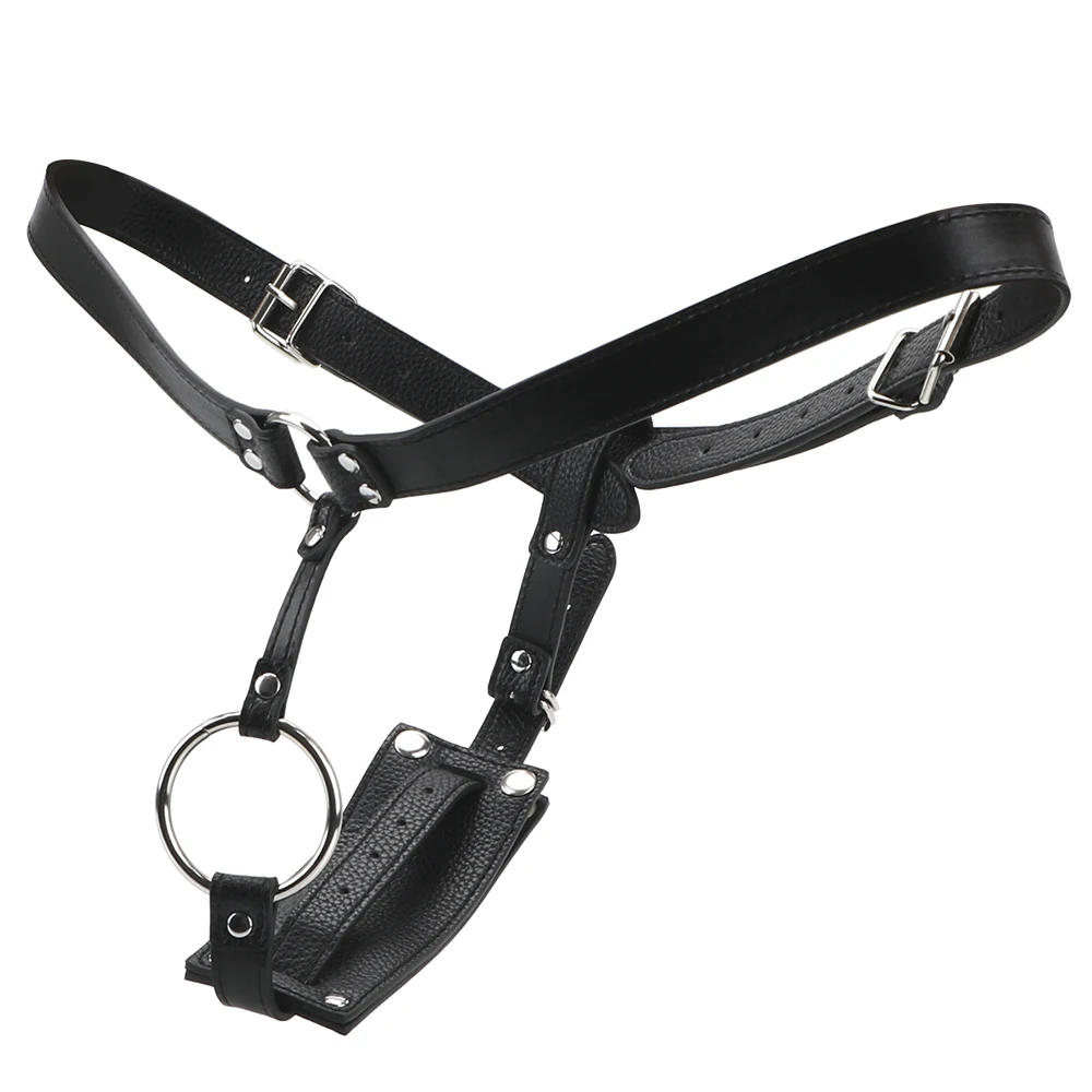 IKOKY Underwear Pants Adult Products Leather Chastity Device Sex Toys For Men Women Butt Plug And Dildo Harness Belt Sex Shop