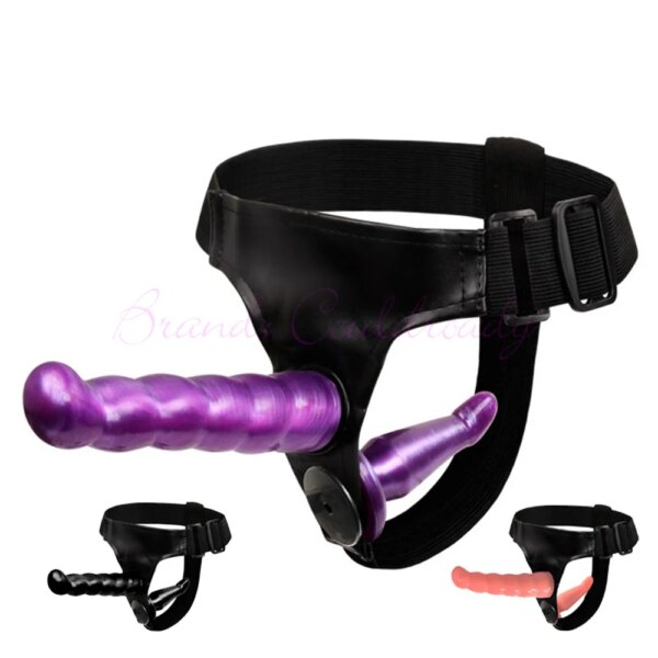 Double Strapon Anal Ultra Elastic Harness Strap On Dildo Lesbian Strap-on Penis Adult Sex Toys For Women
