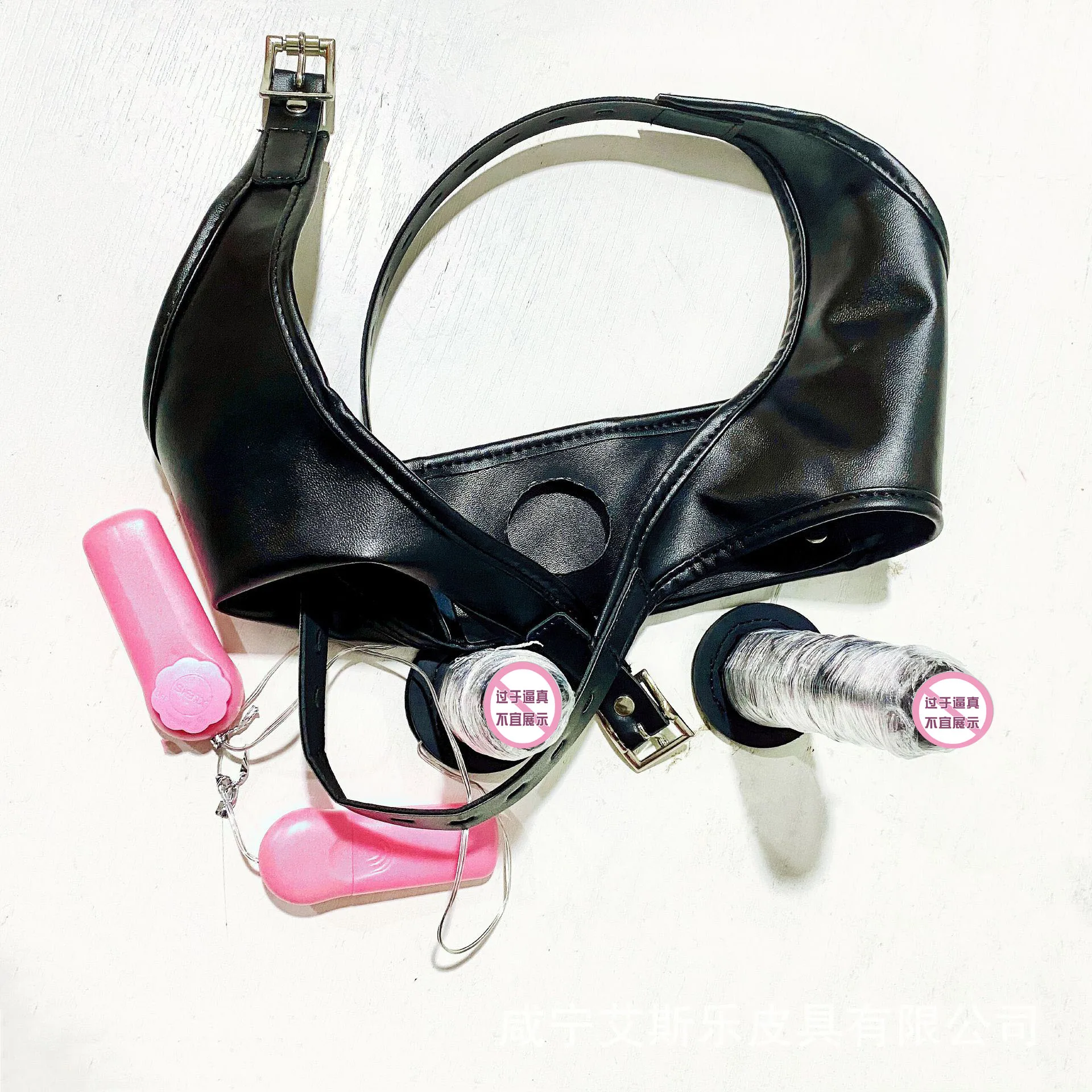 BDSM Bondage Strap-on Butt Plug And Dildo Harness,Strapon Leather Masturbation Chastity Panties with Vibrator,Sexy Toy For Women