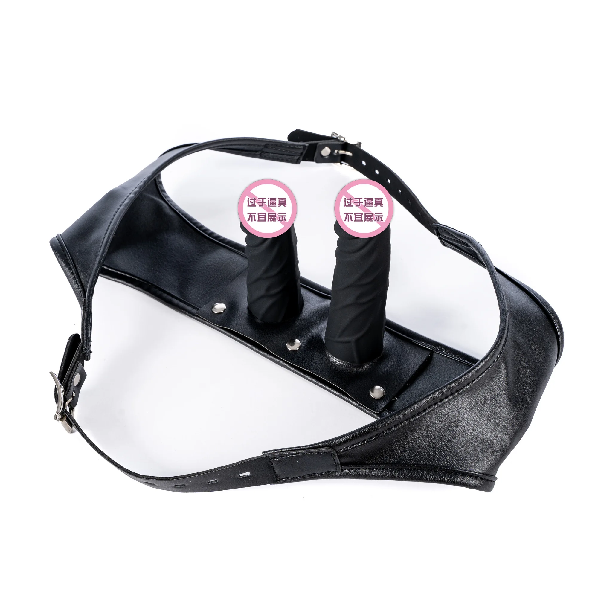 BDSM Bondage Strap-on Butt Plug And Dildo Harness,Strapon Leather Masturbation Chastity Panties with Vibrator,Sexy Toy For Women