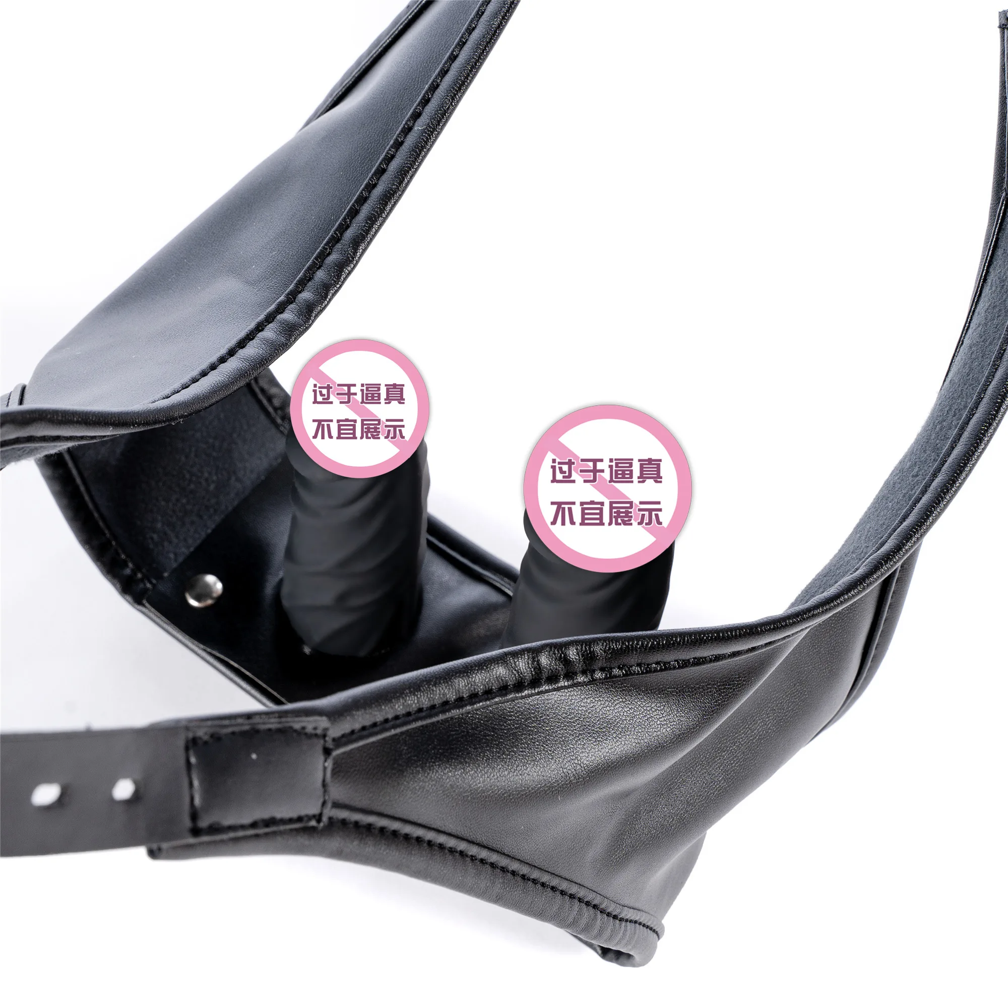BDSM Bondage Strap-on Butt Plug And Dildo Harness,Strapon Leather Masturbation Chastity Panties with Vibrator,Sexy Toy For Women