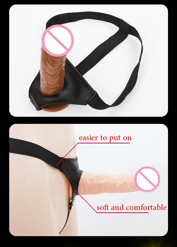 Hollow Dildo On Strap Make You Hard Dildo Big Dick Sex Toy Real Penis Belts Strapon Harness For Men Penis Sleeve Fake Cock