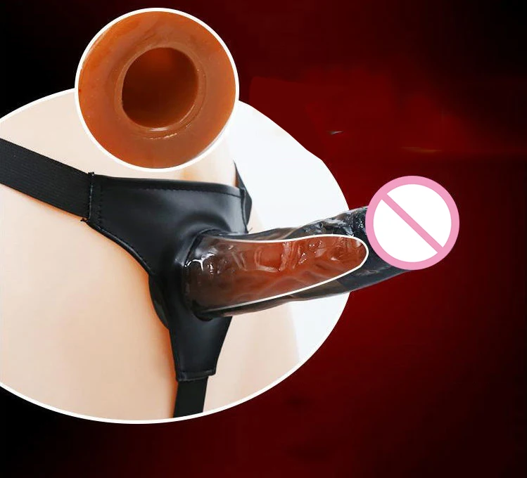 Hollow Dildo On Strap Make You Hard Dildo Big Dick Sex Toy Real Penis Belts Strapon Harness For Men Penis Sleeve Fake Cock