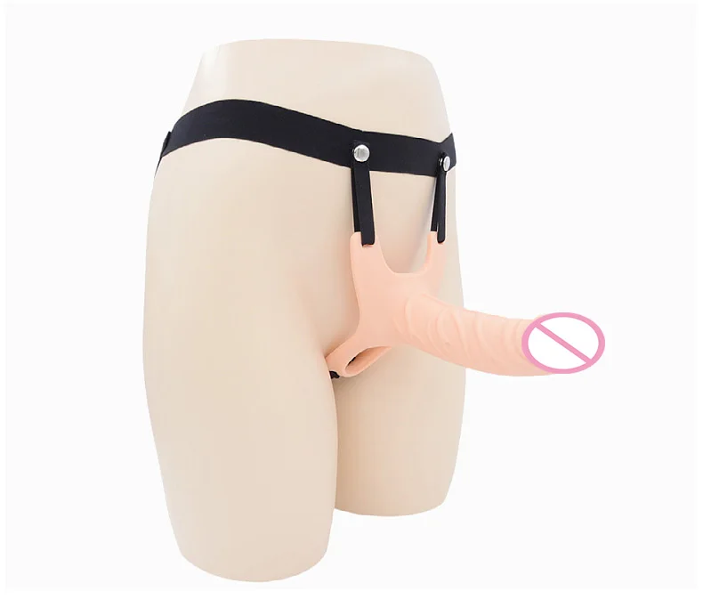 Strap-on Hollow Dildo Pants Penis Sleeve Enlarger Extender Strapon Harness for Men Strap on Realistic Belt Sex Toys for Gay