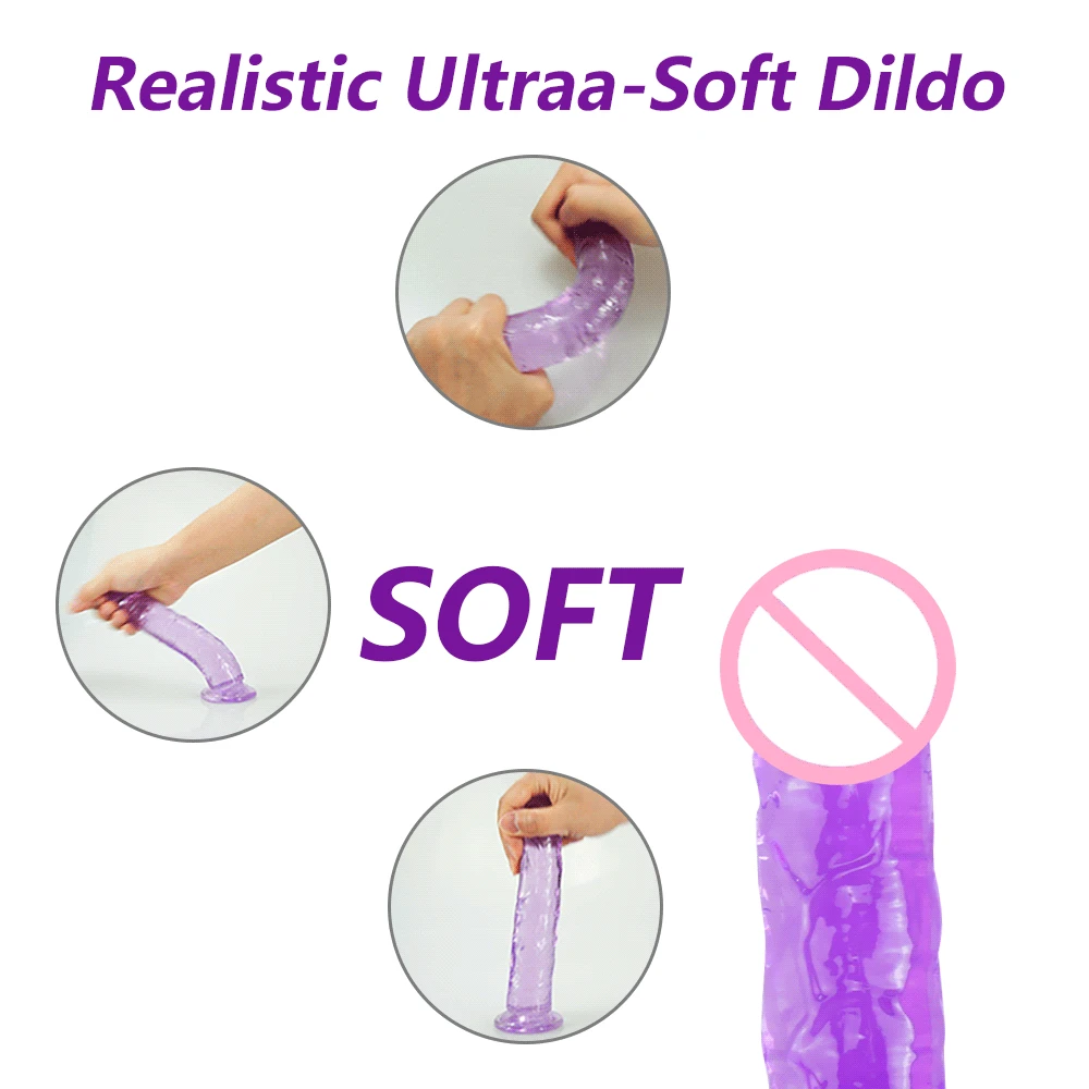 Translucent Soft Dildo for Women Suction Cup Realistic Strap-on Huge Penis Sexual Harness Strap On Anal Sex Toy Lesbian G-spot Translucent Soft Dildo for Women Suction Cup Realistic Strap-on Huge Penis Sexual Harness Strap On Anal Sex Toy Lesbian G-spot