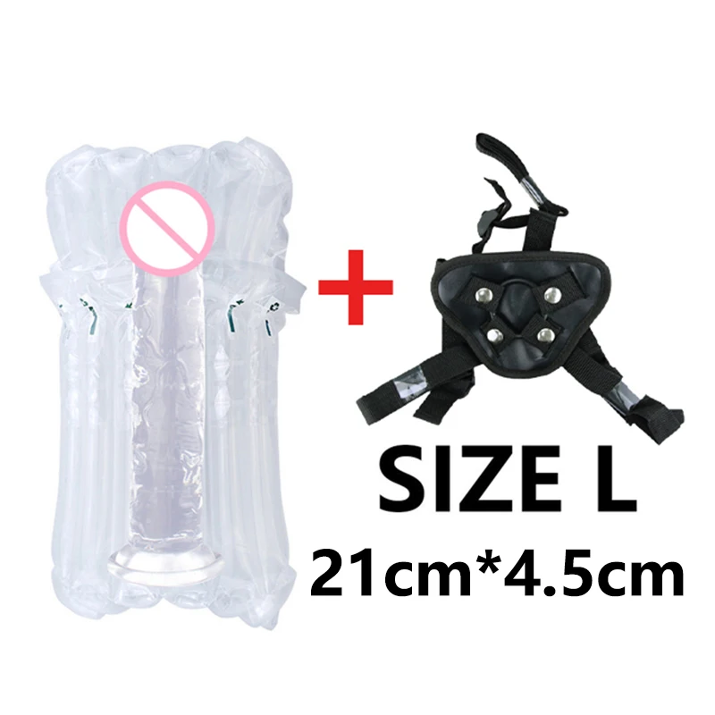 Translucent Soft Dildo for Women Suction Cup Realistic Strap-on Huge Penis Sexual Harness Strap On Anal Sex Toy Lesbian G-spot